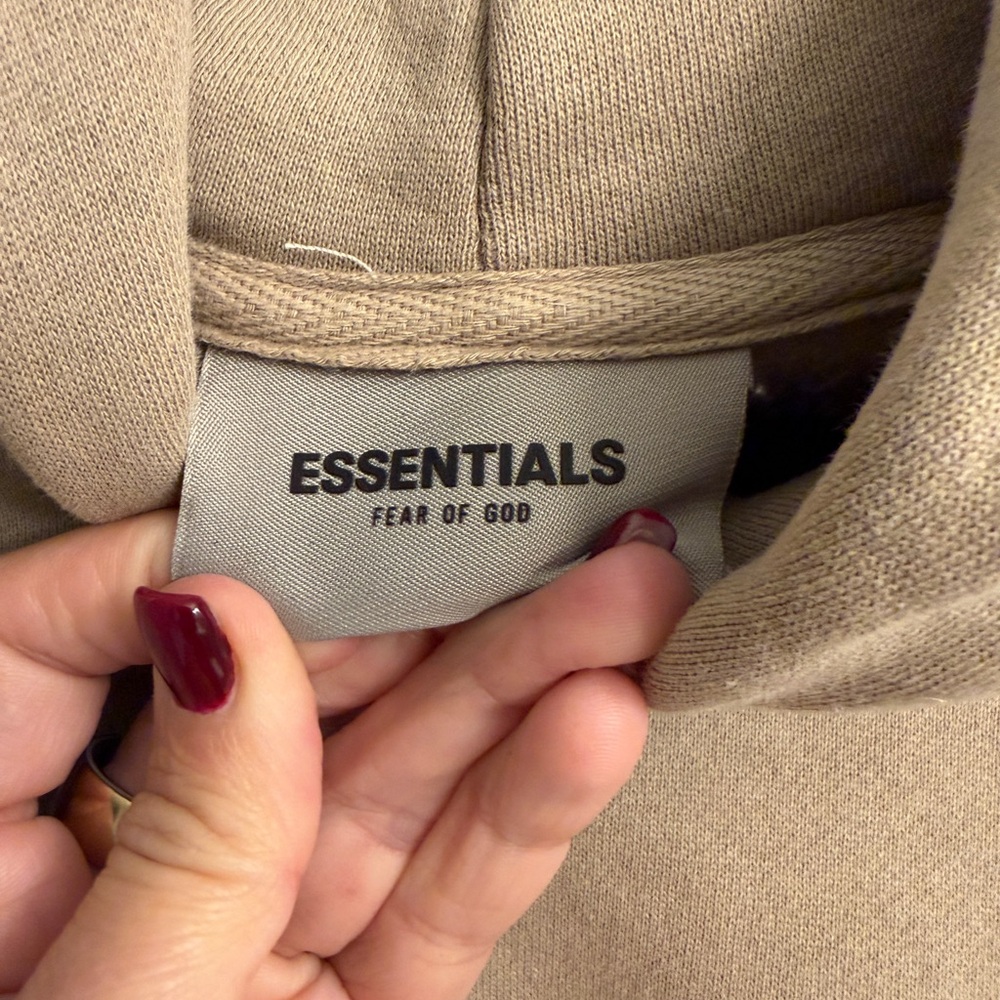 Fear of God Essentials Beige Hoodie - Picture 5 of 7